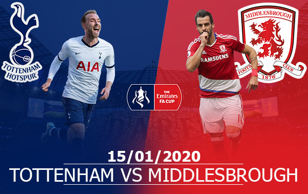 Nhận định Tottenham vs Middlesbrough: 03h05, 15/01, FA Cup